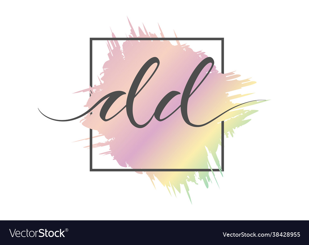 Calligraphic lowercase letters dd are written