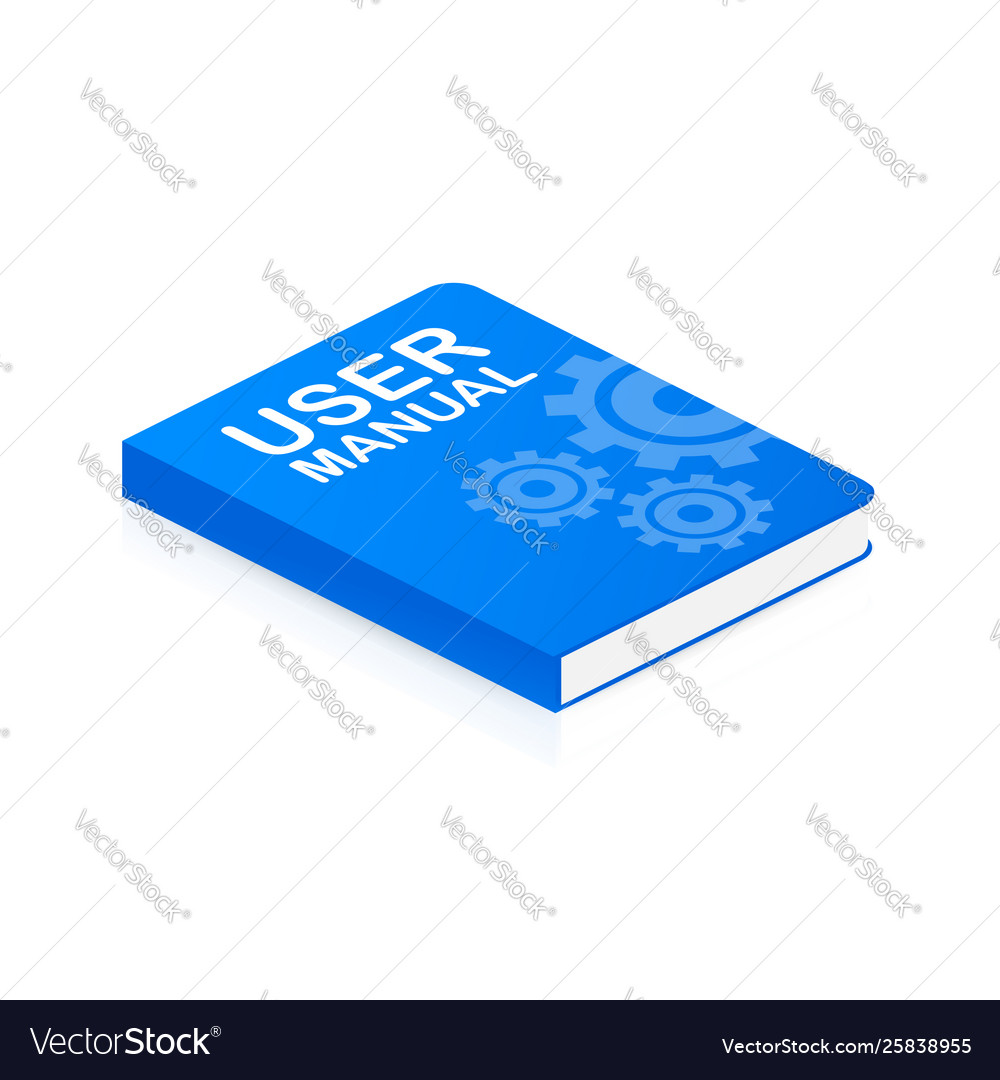 Concept user manual book for web page banner