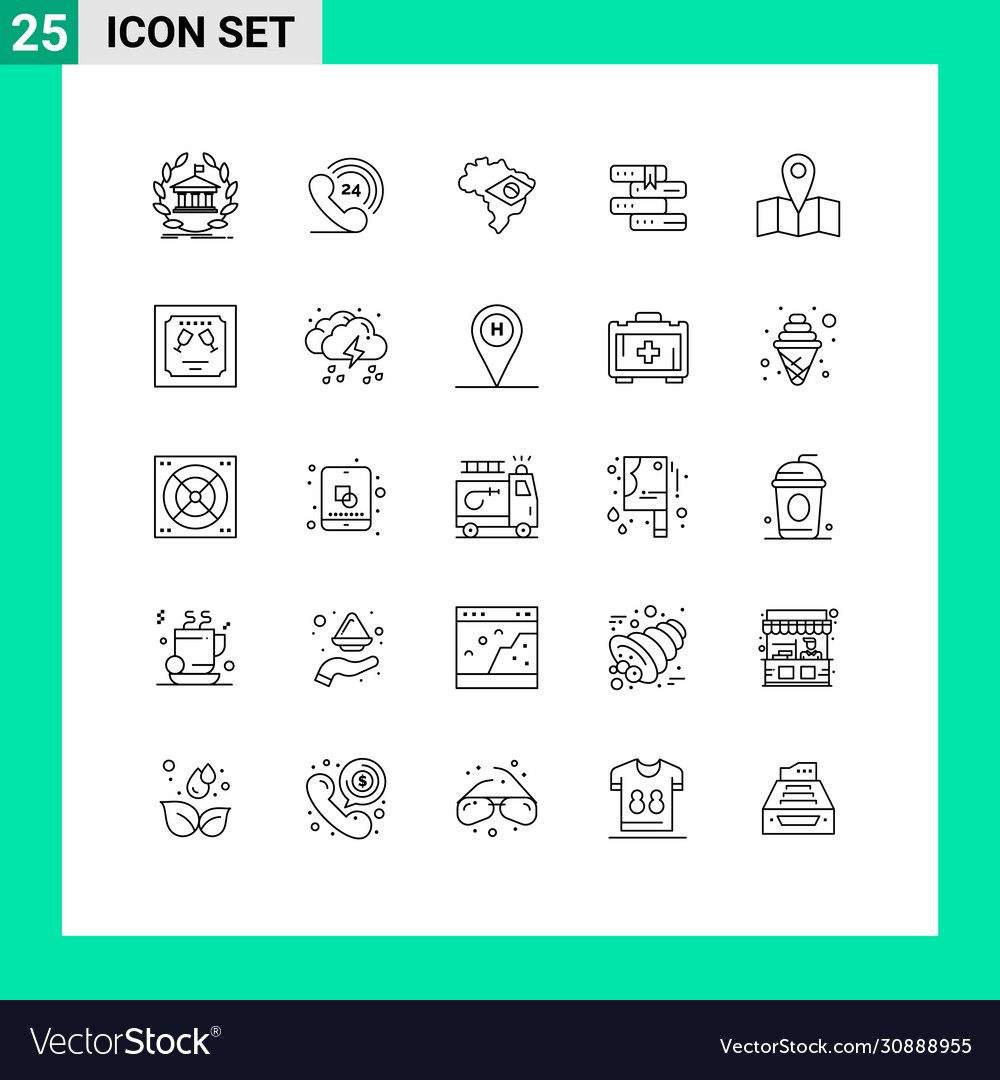 Editable line pack 25 simple lines location