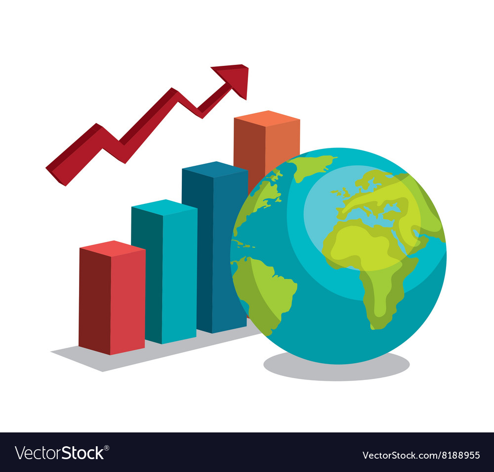 Growth global design Royalty Free Vector Image