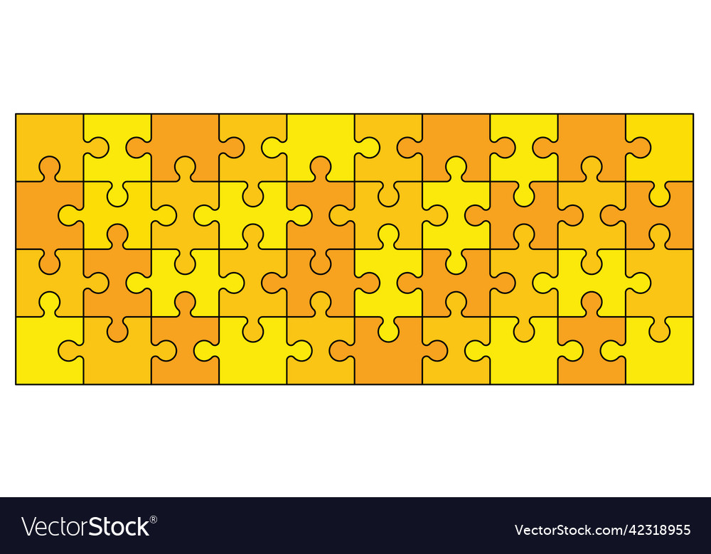 Jigsaw puzzle pieces connection line pattern