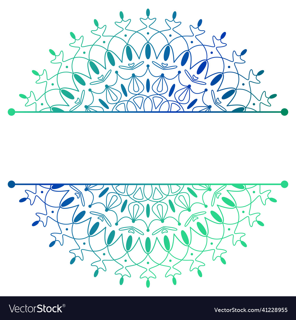 Mandala split pattern in form of for henn