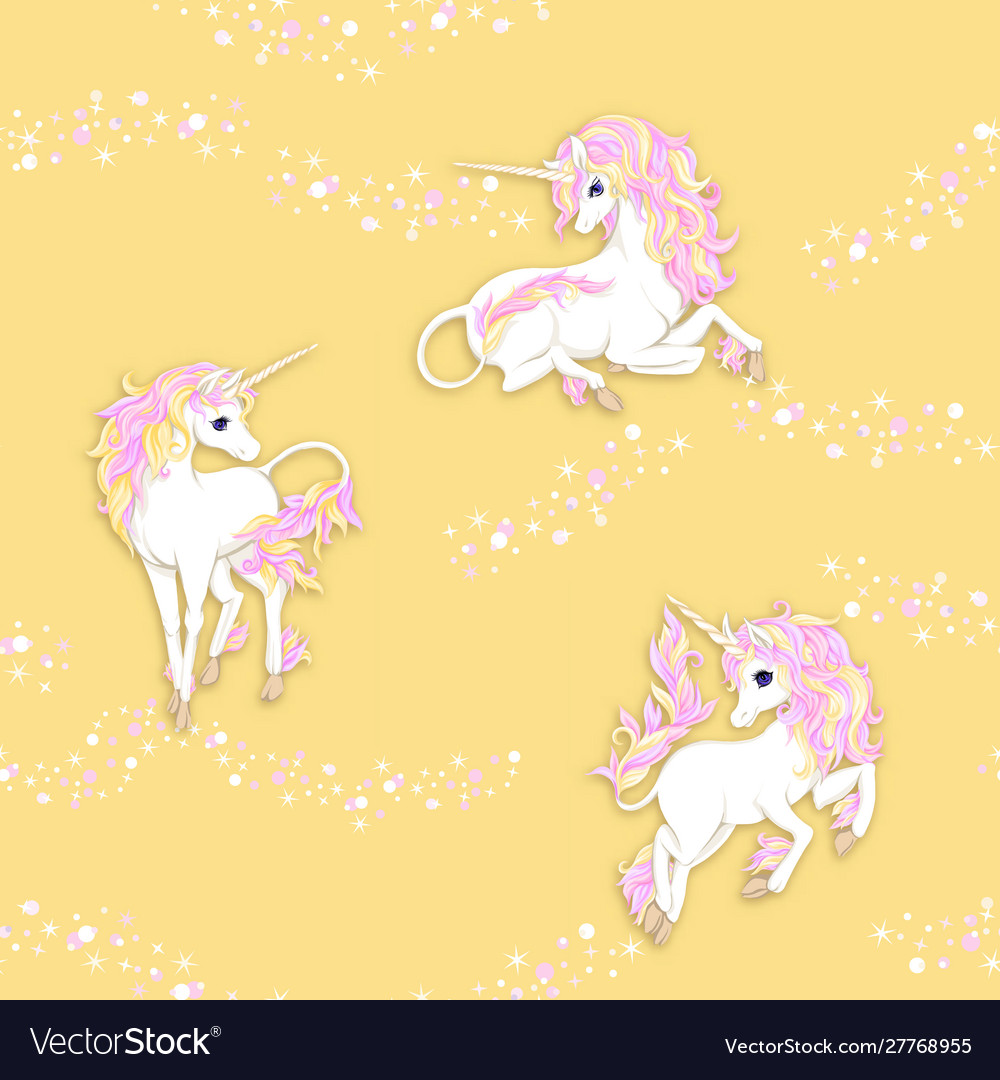 Seamless pattern background with unicorn