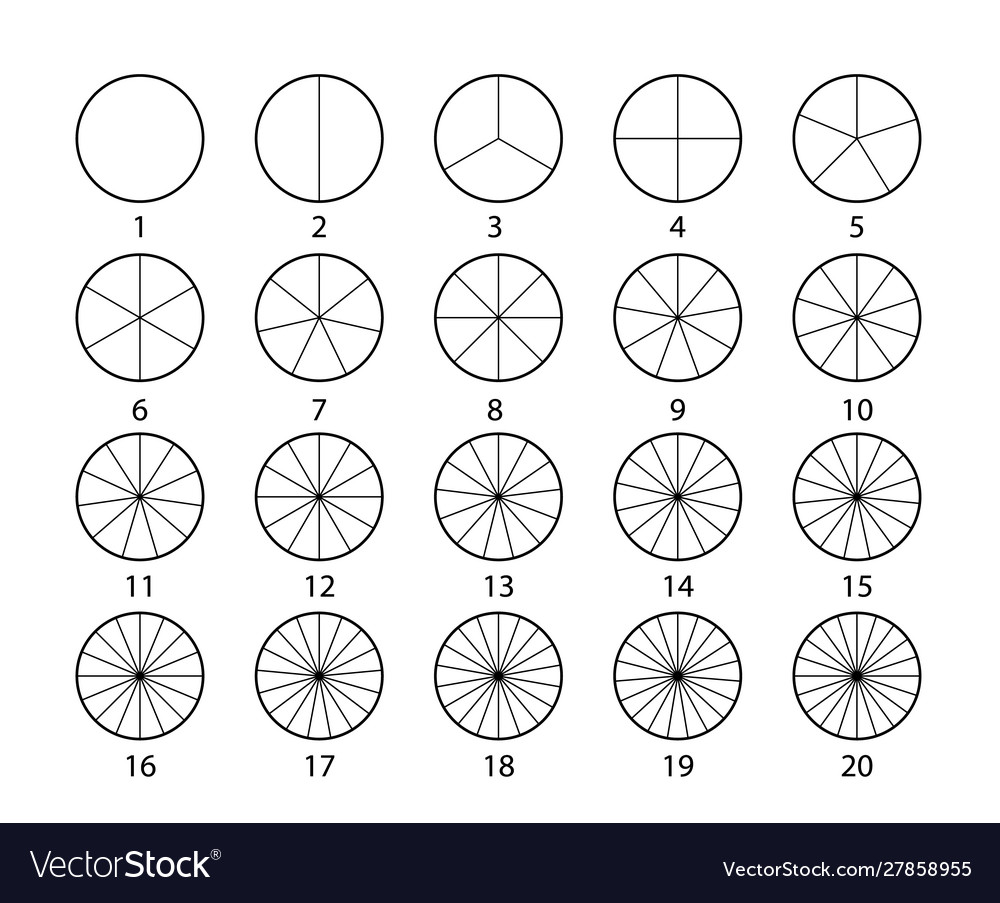 Segmented circles set isolated on a white Vector Image