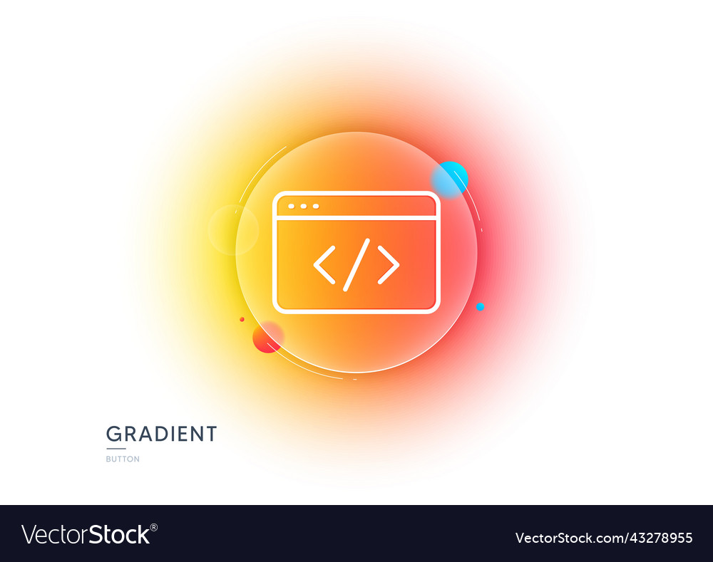 Seo script line icon web programming sign