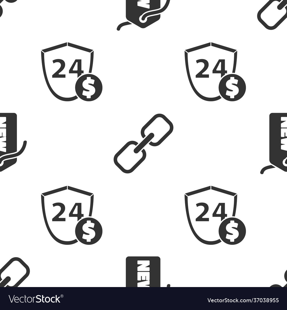 Set price tag with new chain link and shield