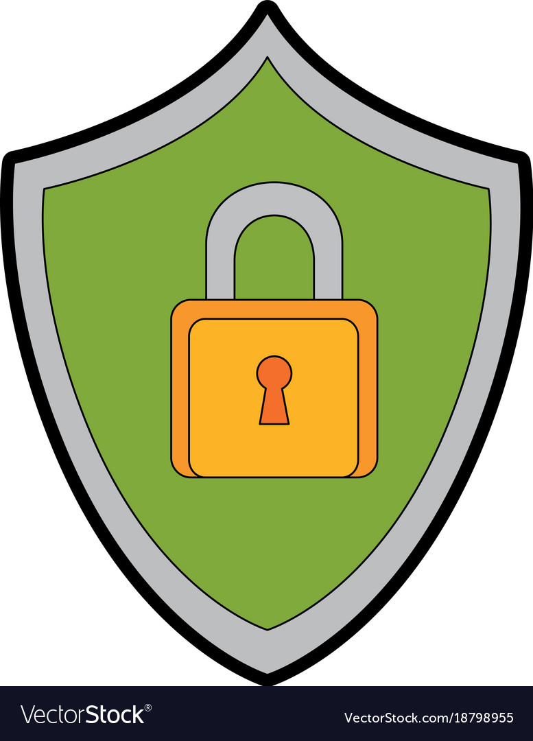 Shield with padlock security
