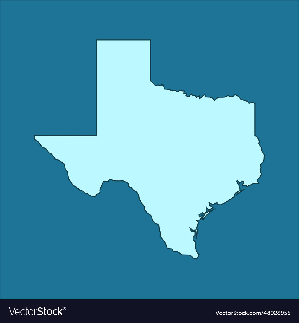 Texas map form Vector Image Texas map form