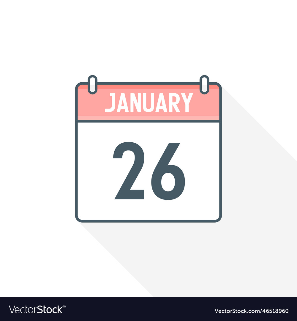 26th january calendar icon 26