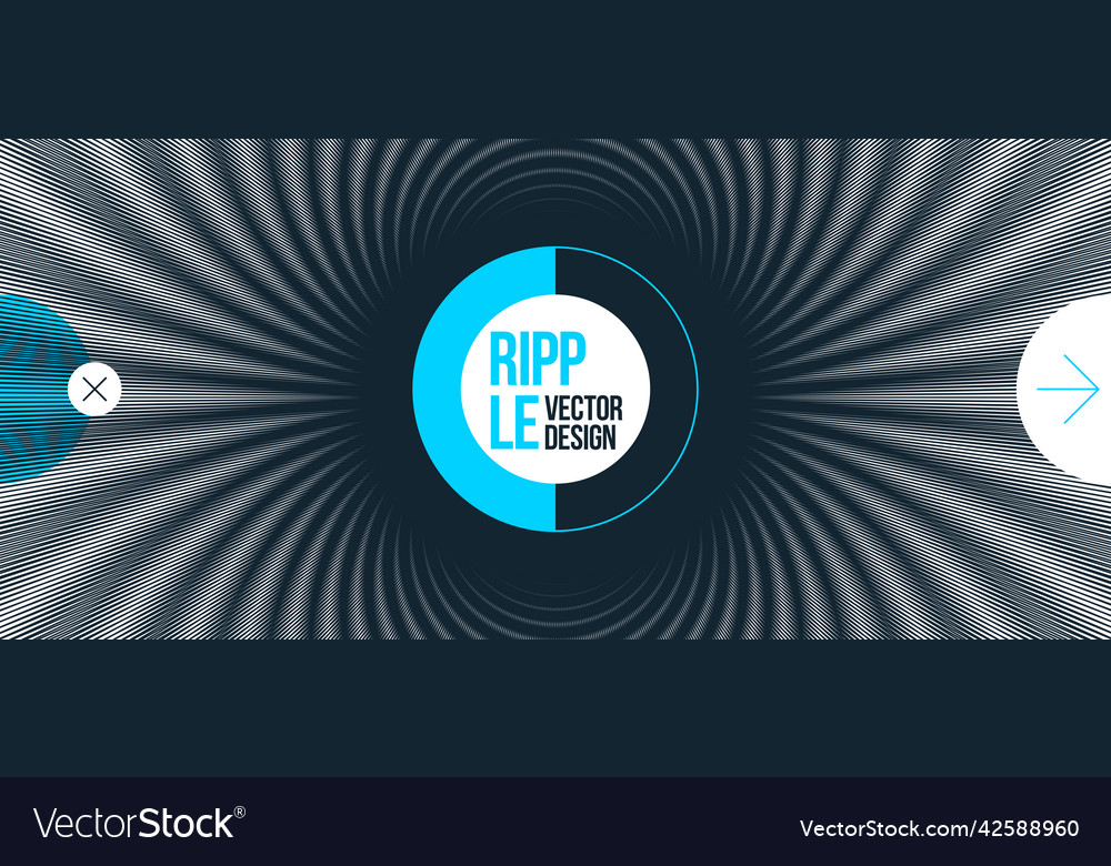 Abstract wave background made with linear moire vector image Abstract wave background made with linear moire