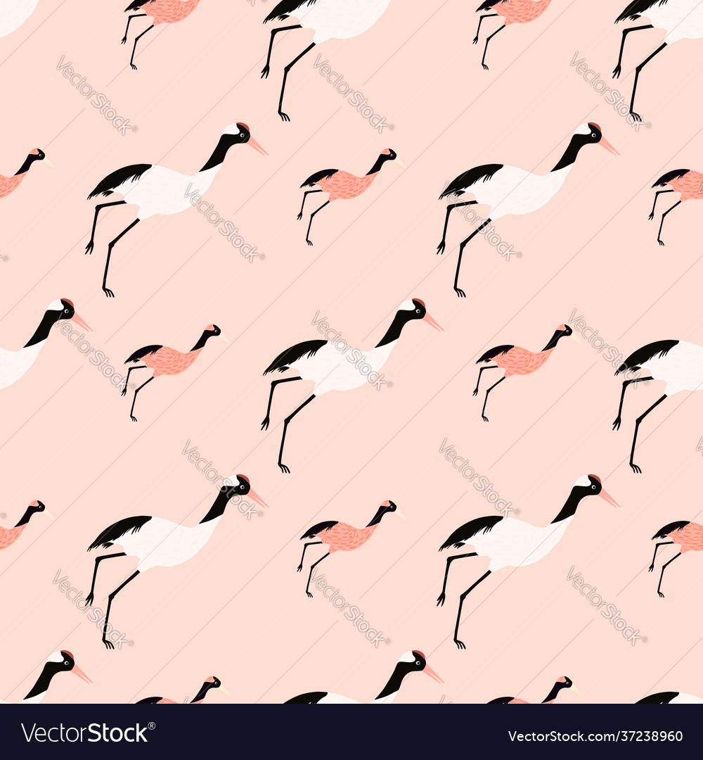 Decorative animal seamless pattern in pink