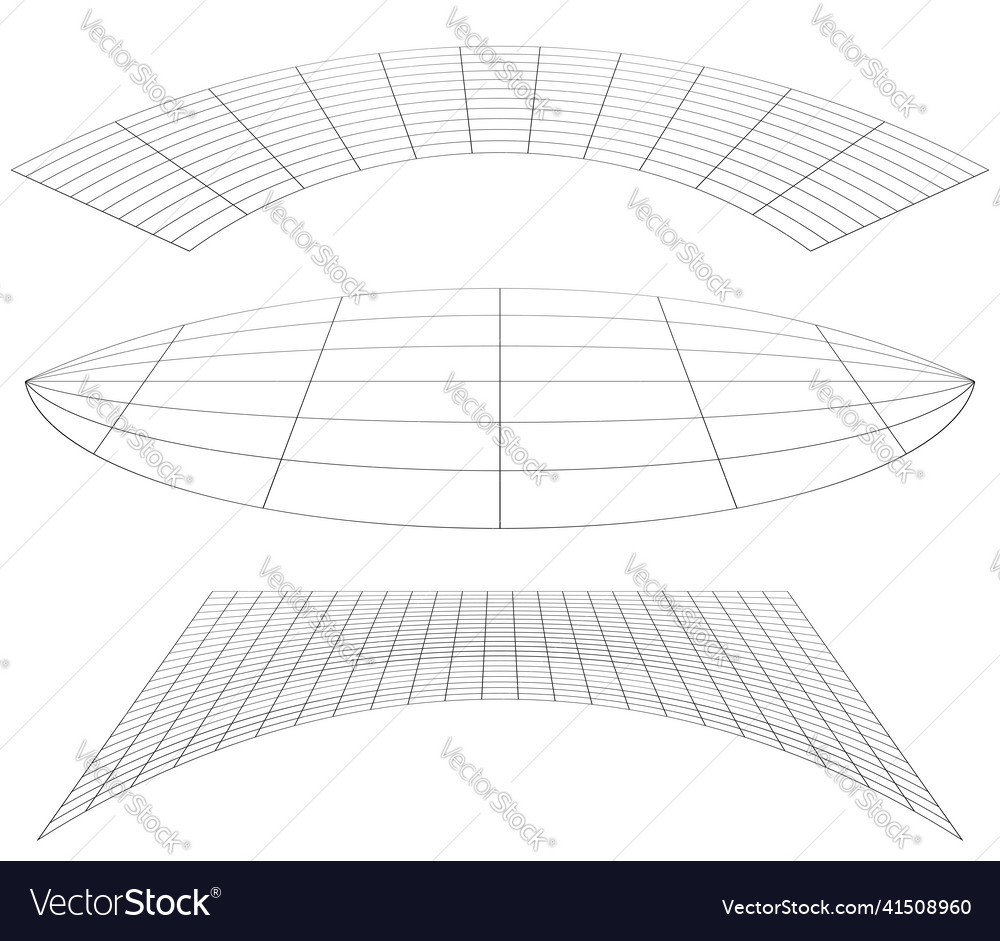 Distorted Grid Mesh Plane