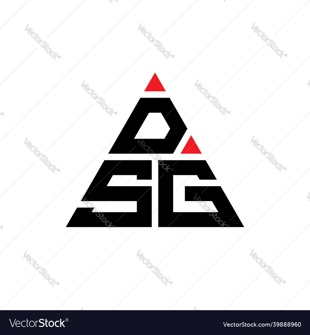 Dsg triangle letter logo design Royalty Free Vector Image