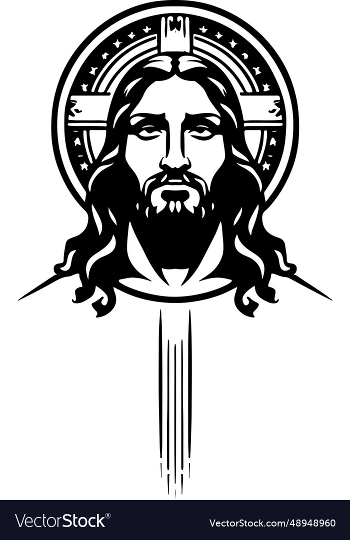 Excellent Lovely Holy Christ Emblem Art Royalty Free Vector