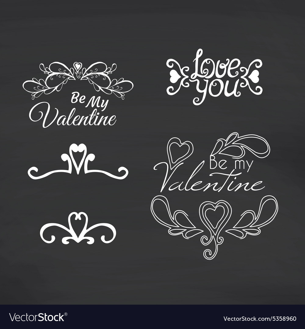 Happy valentines day blackboard background