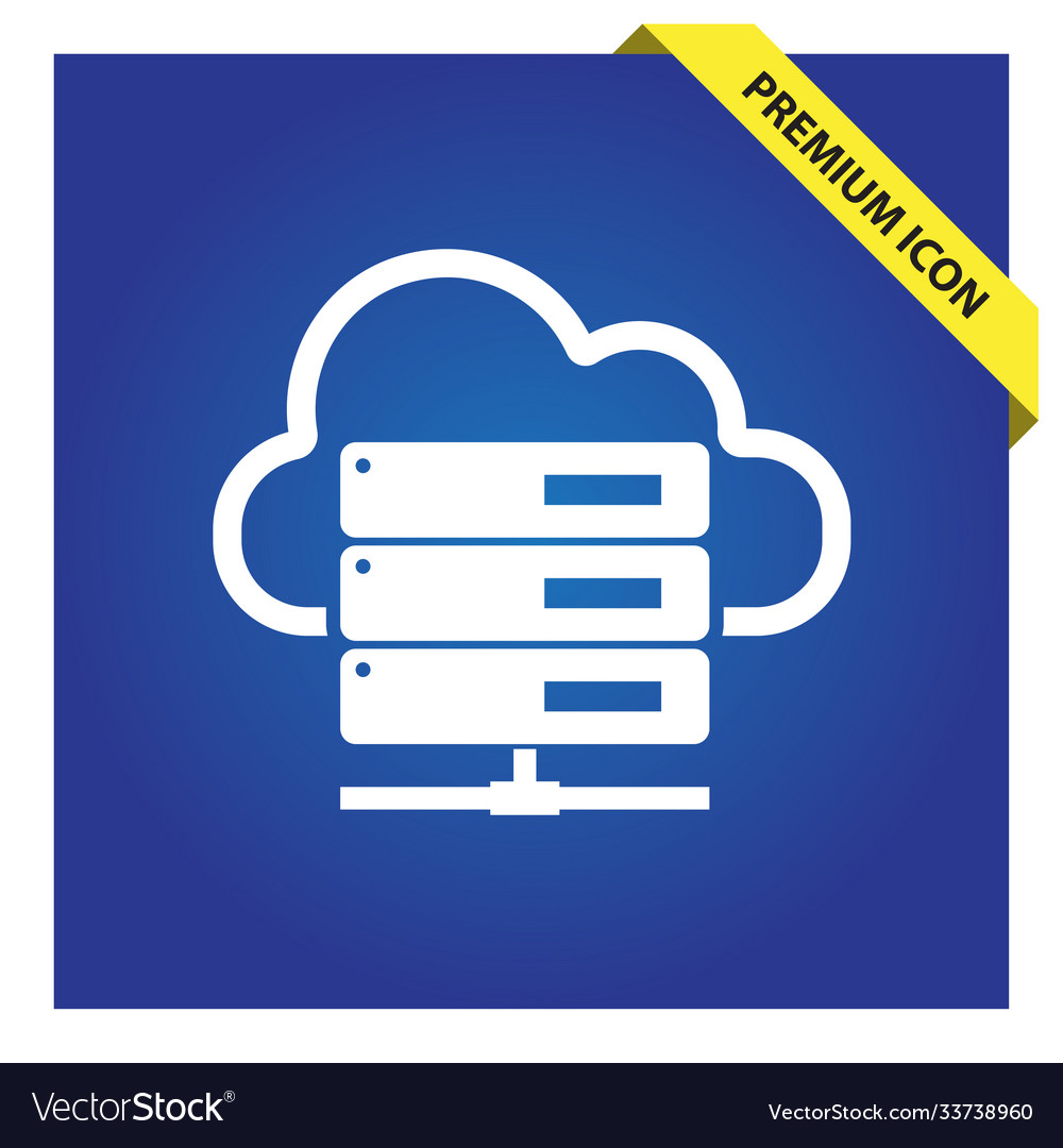 Hosting server icon for web and mobile