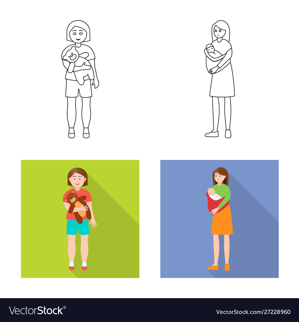 Isolated object character and avatar icon
