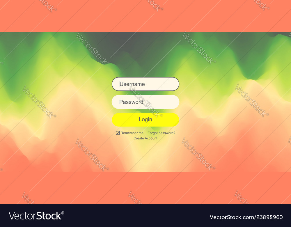 Login user interface modern screen design Vector Image Login user interface modern screen design