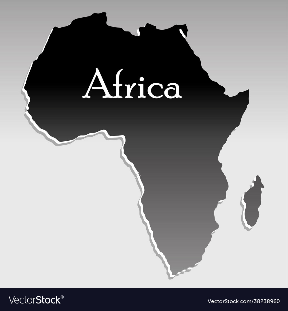 Map africa silhouette