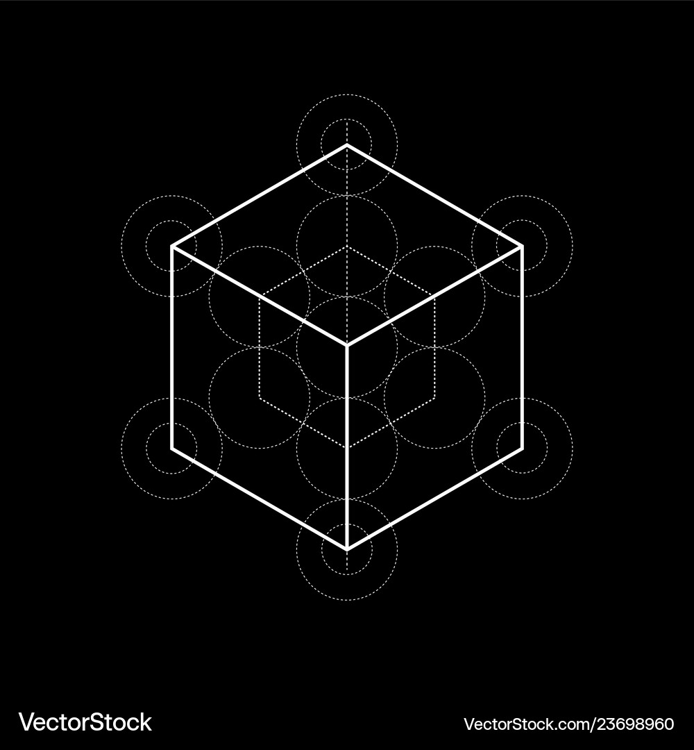 Metatron's Cube - Sacred Geometry Royalty Free Vector Image