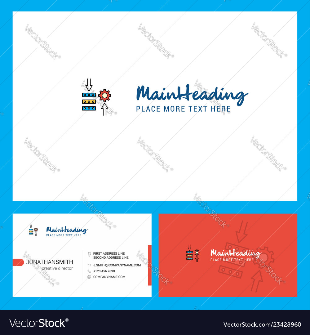 Netzwerkeinstellung Logo-Design mit Tagline Front