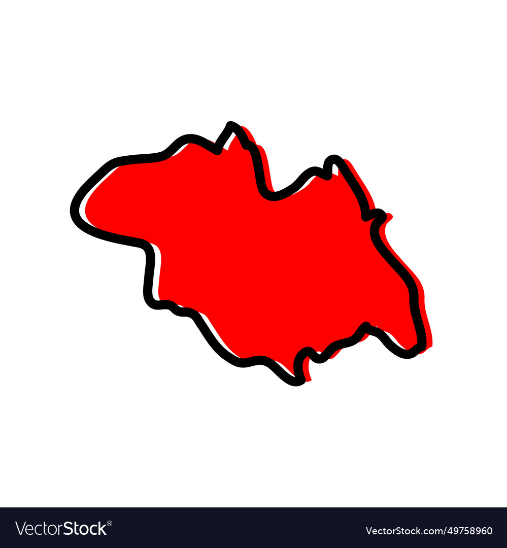 Northern province of rwanda map Royalty Free Vector Image