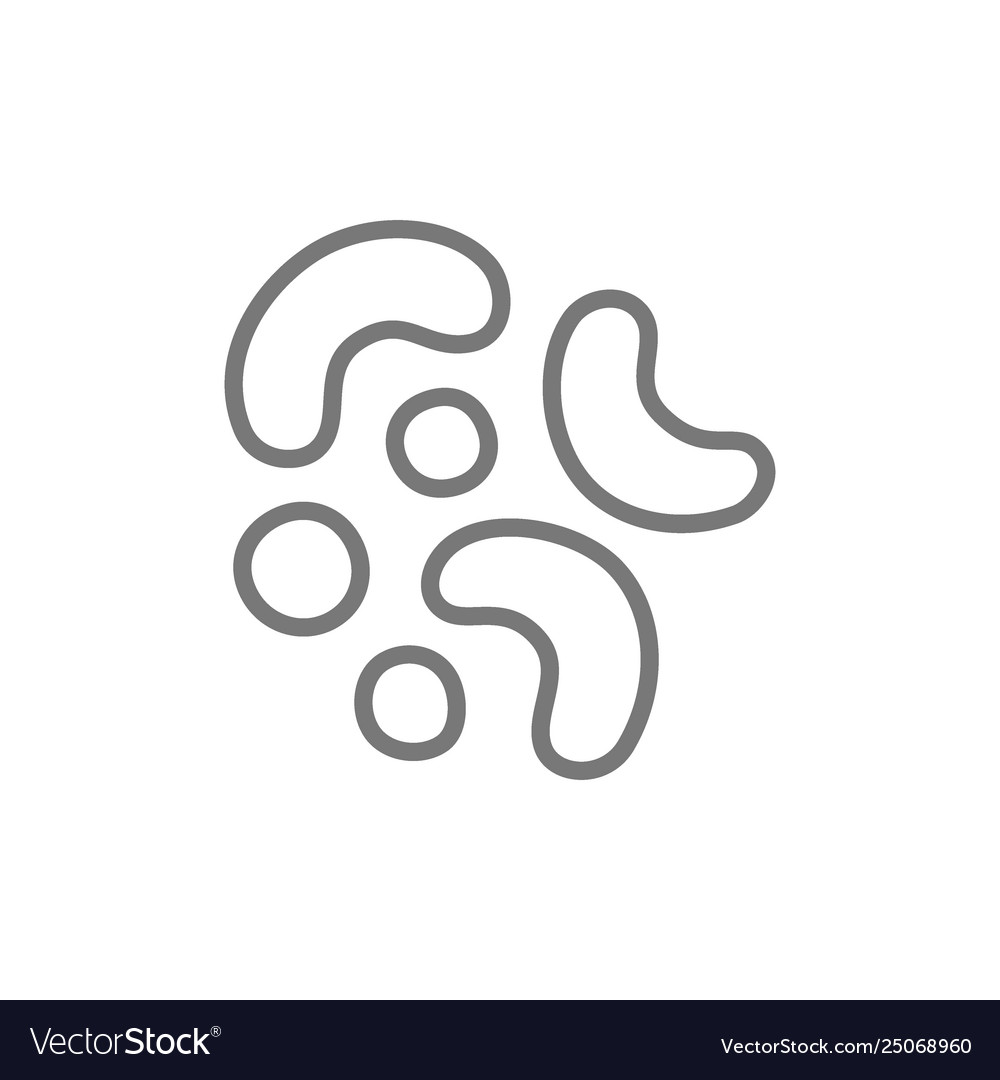 Probiotics bacteria line icon