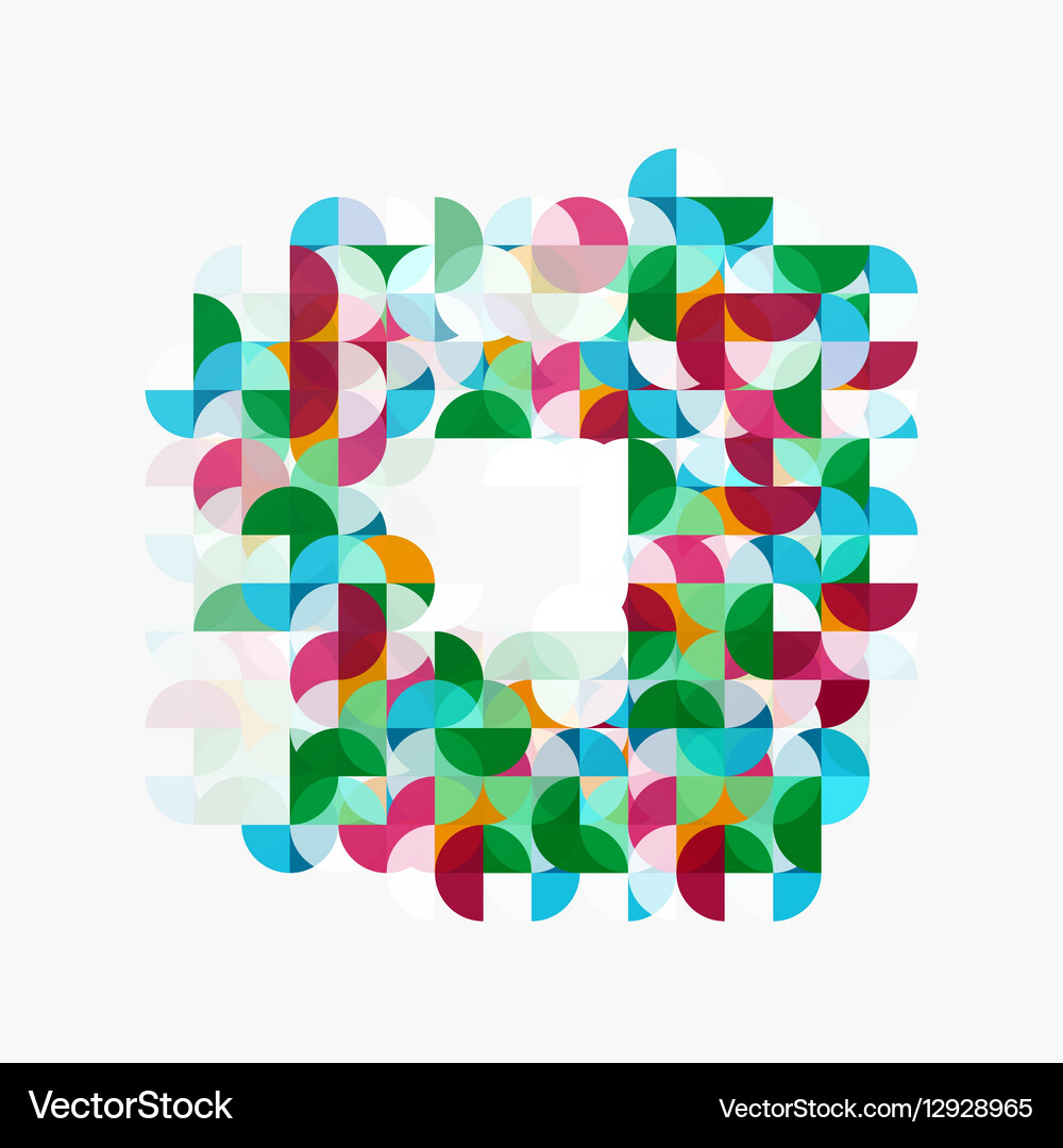 Abstract circle geometric composition isolated Vector Image