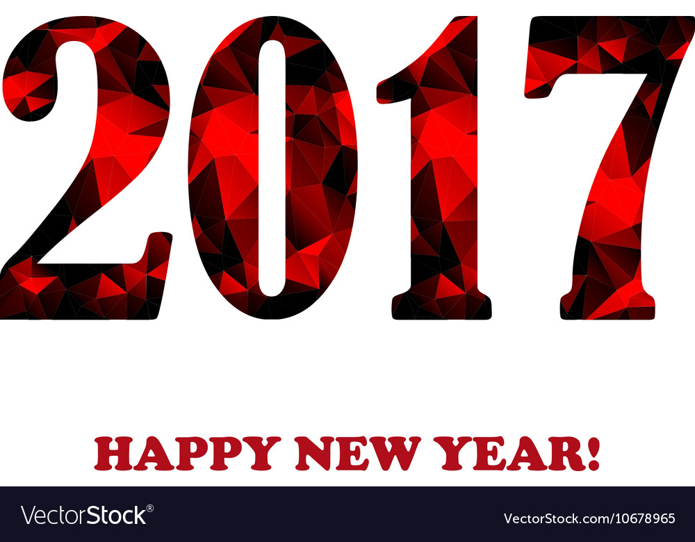 Abstract polygonal background with text and 2017