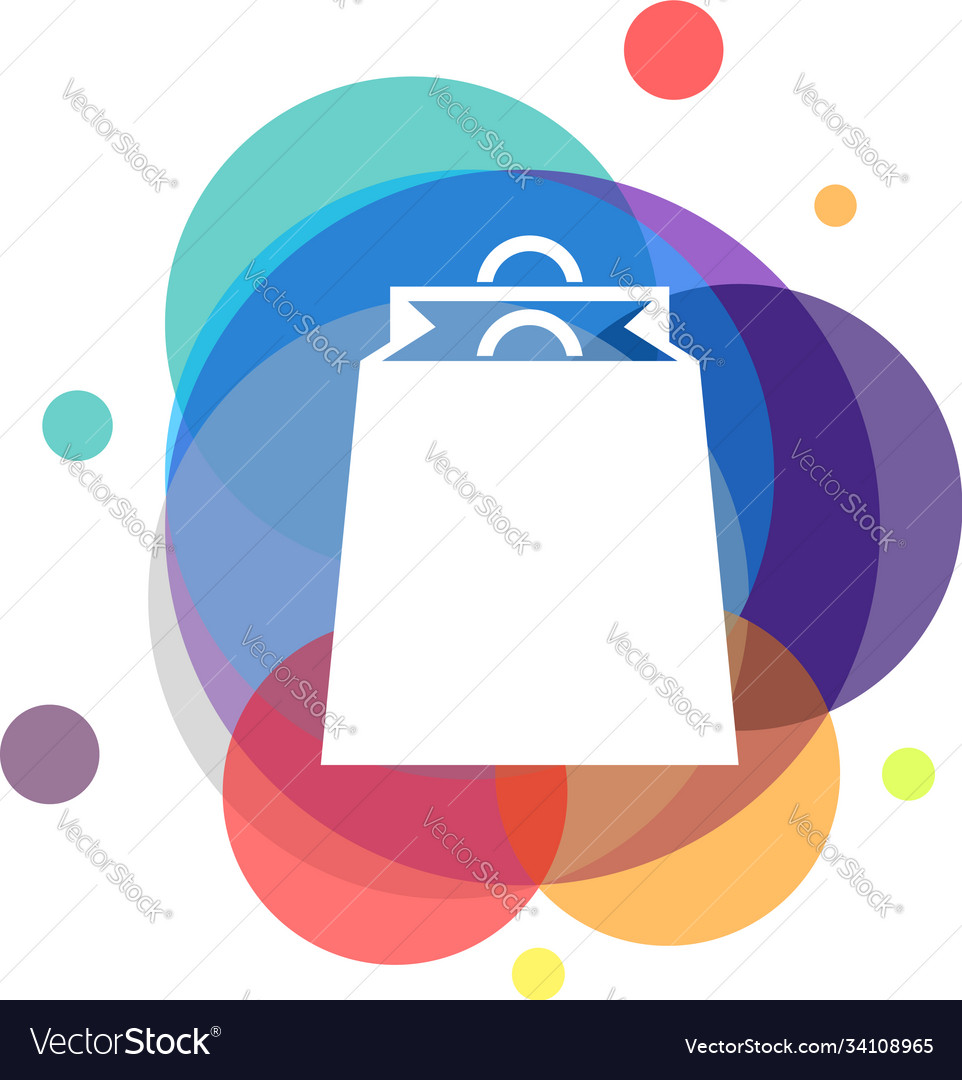 Colorful shopping logo sale bag logo designs Vector Image