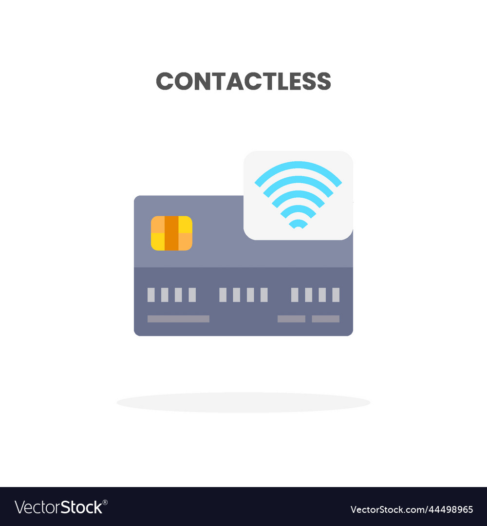 Credit card contactless flat icon