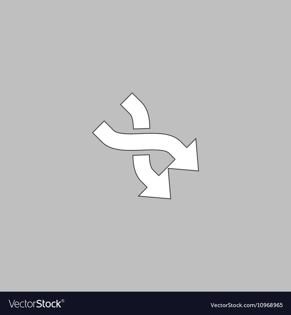 Intersection arrow computer symbol