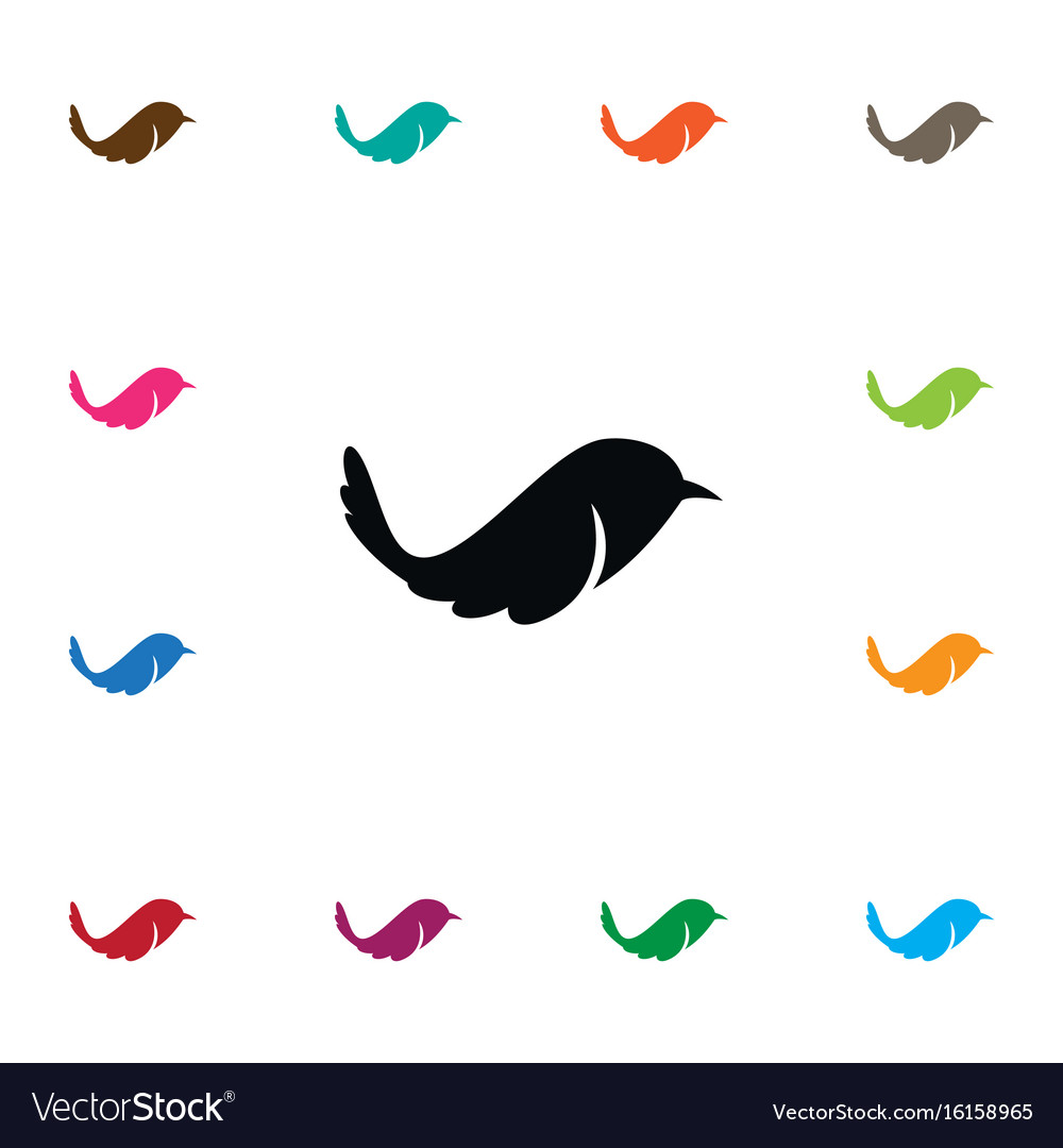 Isolated swallow icon martlet element can