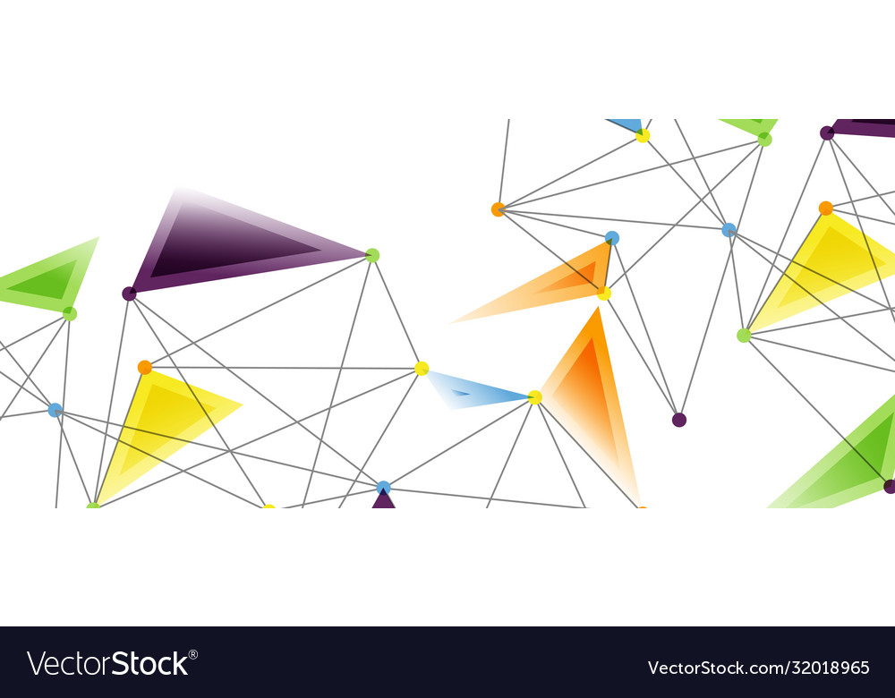 Line points connections triangular technology