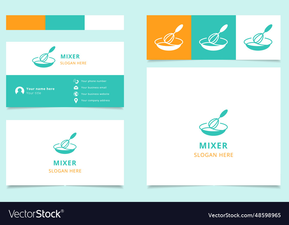 Mixer logo design with editable slogan branding