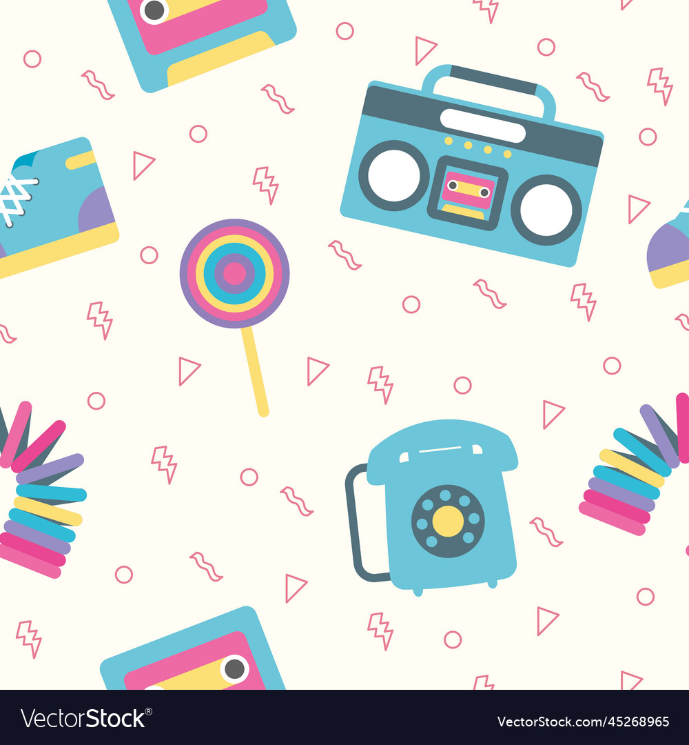 Nineties style objects pattern