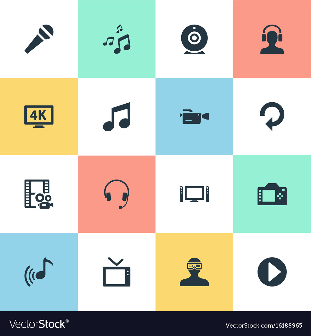 Set of simple multi icons