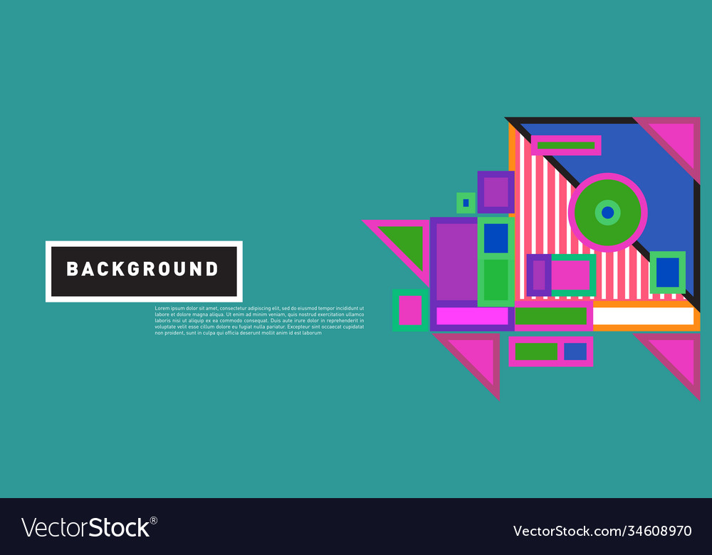 Abstract colorful rectangle background for banner vector image Abstract colorful rectangle background for banner