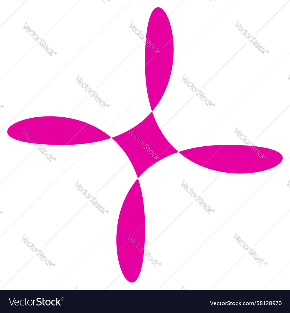 Abstract radial shape design element