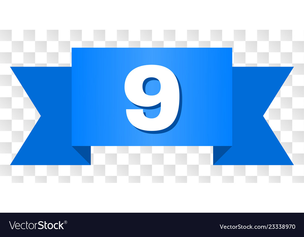 Blue stripe with 9 text