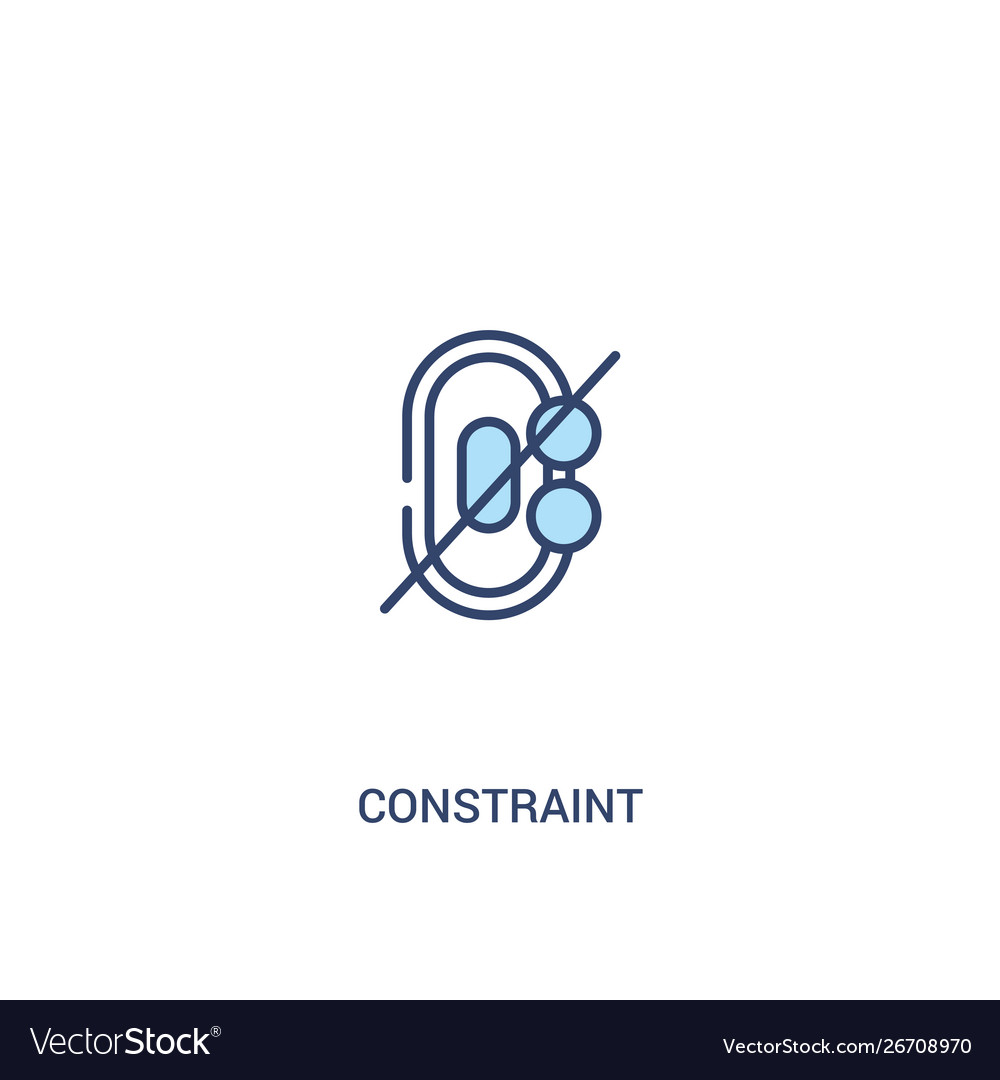 Constraint concept 2 colored icon simple line vector image Constraint concept 2 colored icon simple line