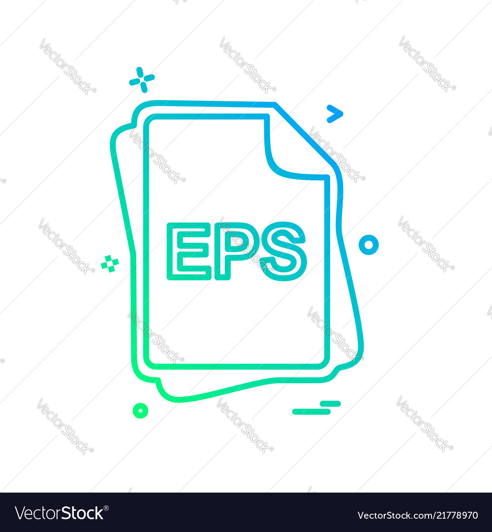 Eps file type icon design vector image Eps file type icon design