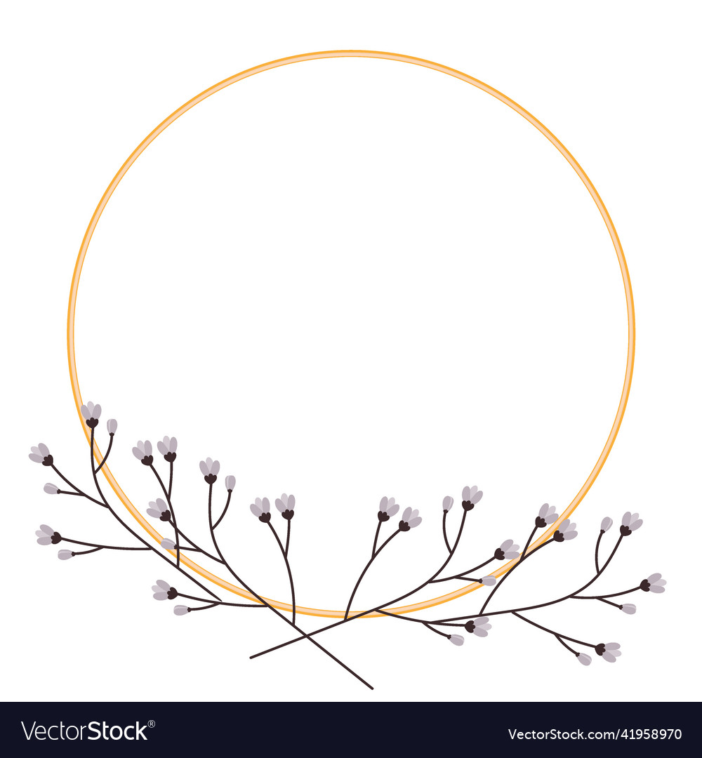 Frame with an abstract image of flowering branches