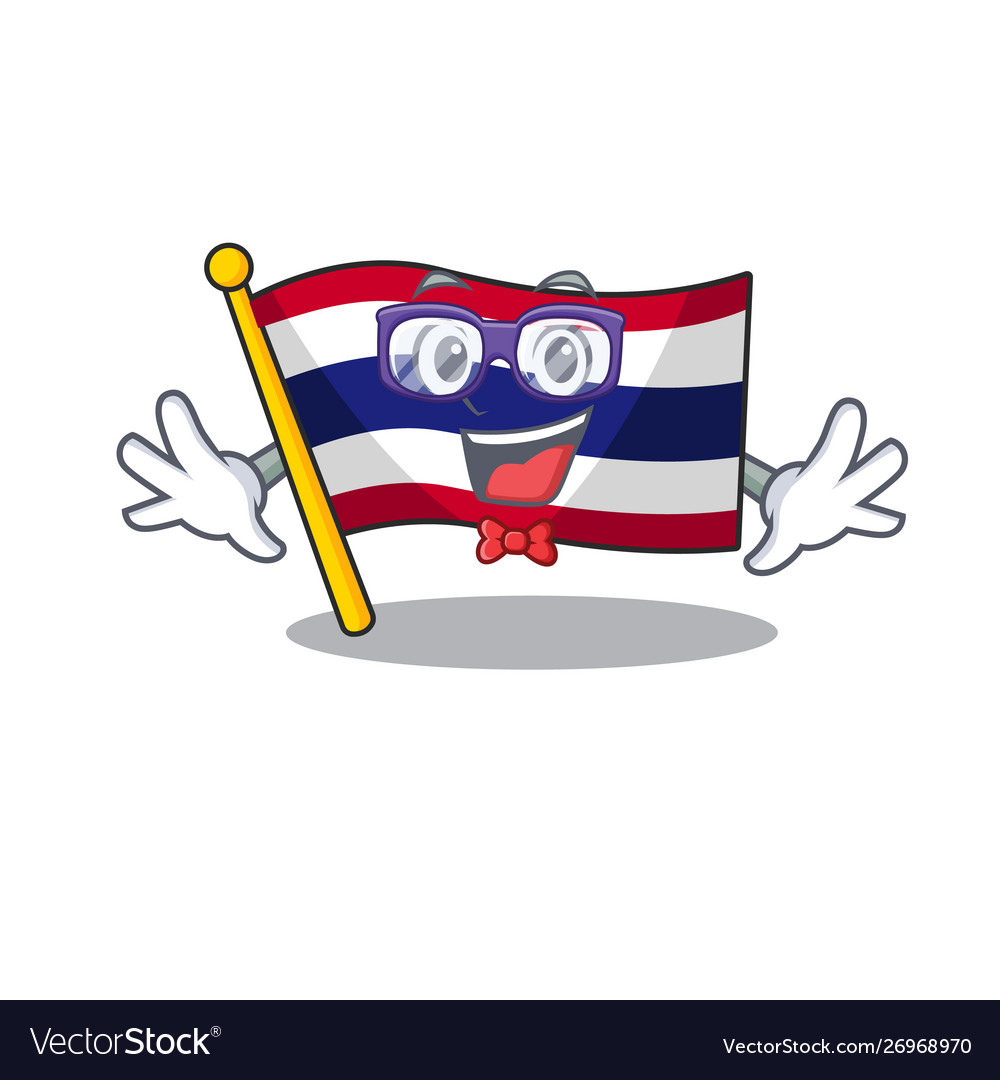 Geek flag thailand isolated with character
