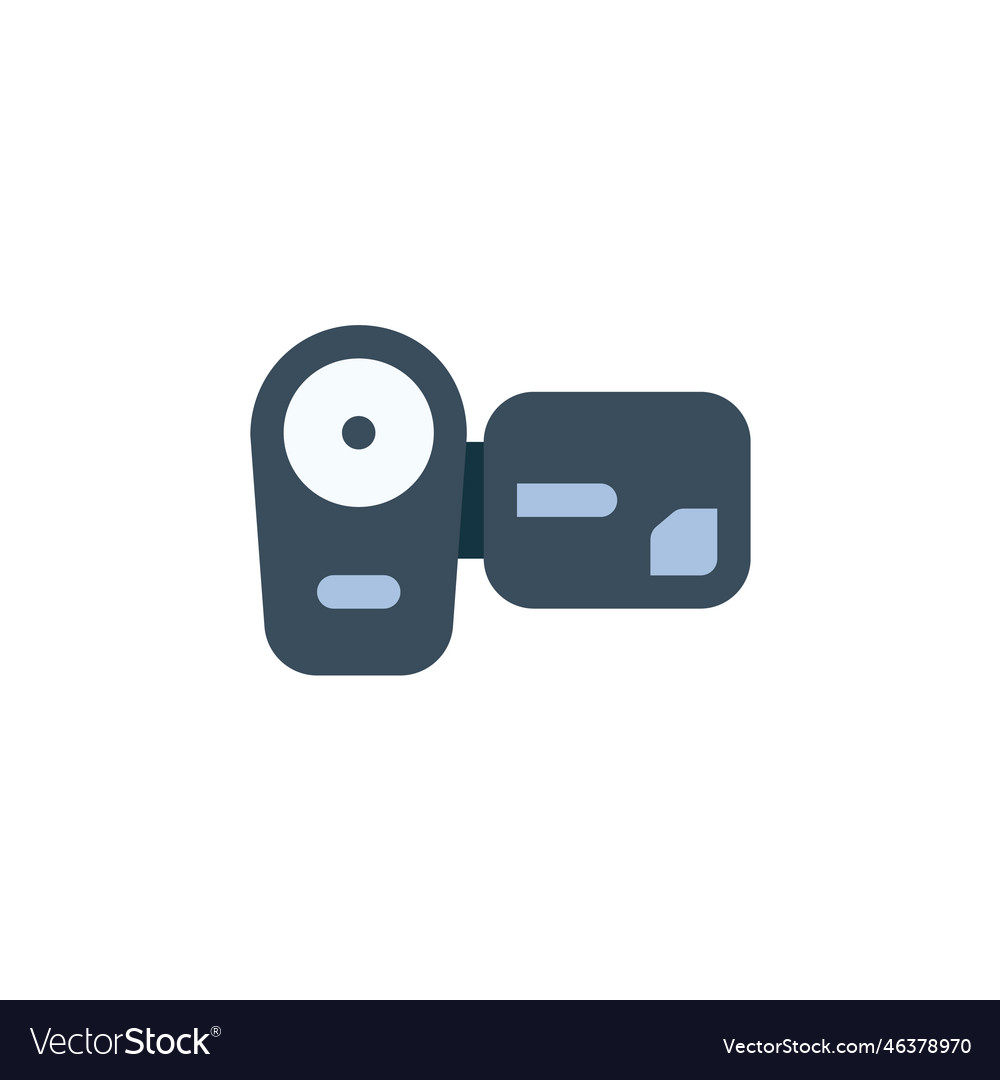 Handy cam icon computer component flat style vector image Handy cam icon computer component flat style