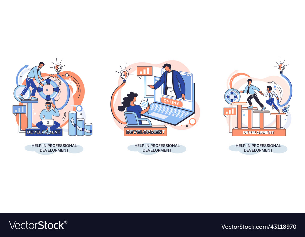 Help in professional development metaphor Vector Image Help in professional development metaphor