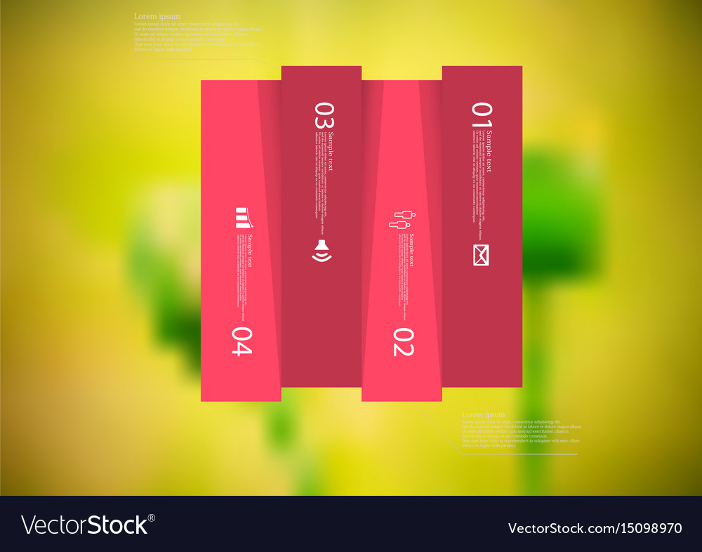 Infographic template with rectangle vertically