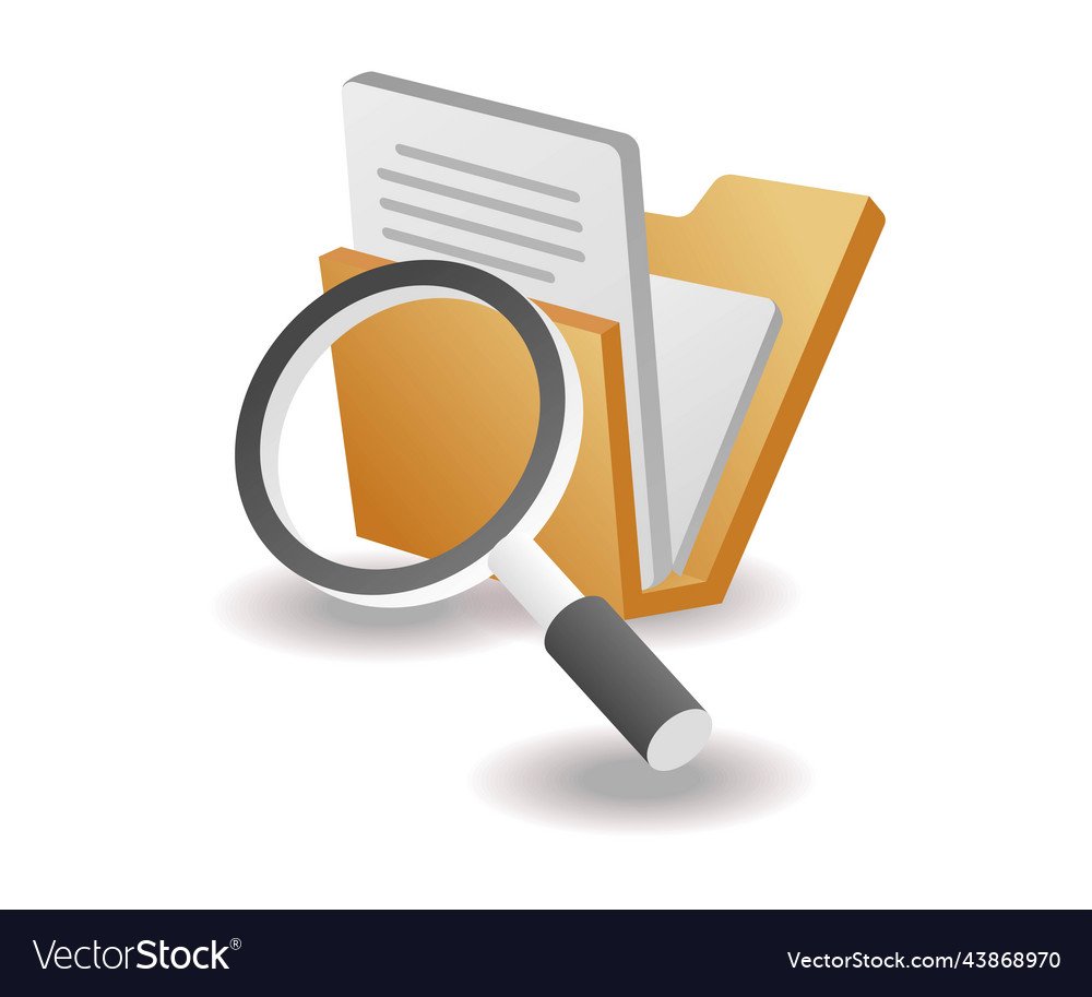 Isometric concept searching for files in a folder