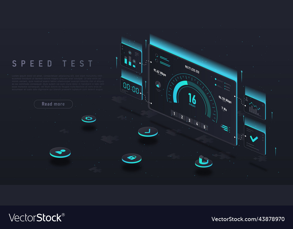 Loading speed test vector image Loading speed test
