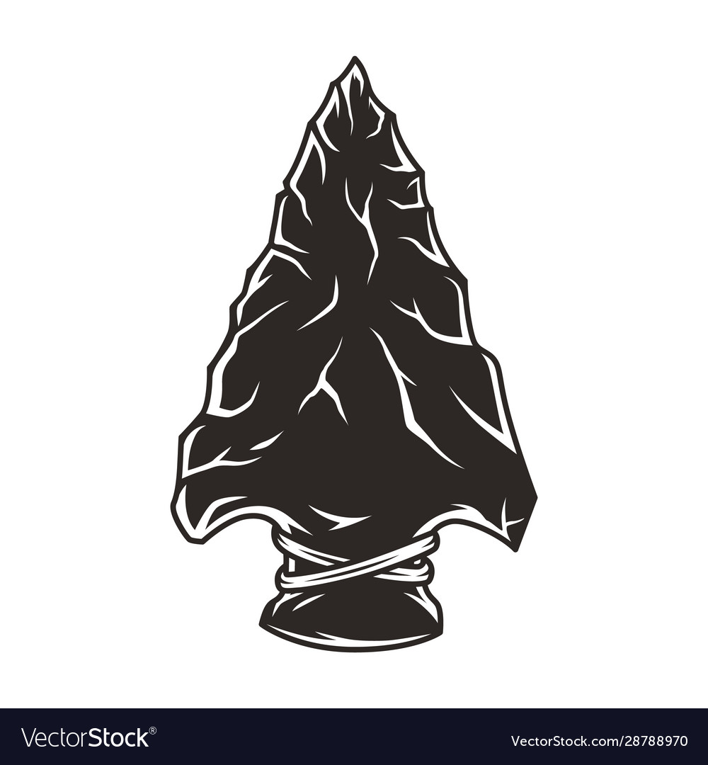 Native american flint arrowhead vintage concept Vector Image